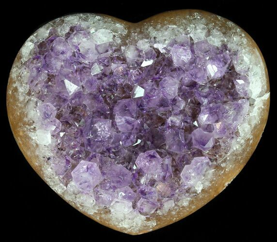 Purple Amethyst Crystal Heart - Uruguay #50913
